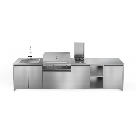 Steel Cucine Gea LATEMAR23080QNX Σύνθεση Κουζίνας Εξωτερικού Χώρου